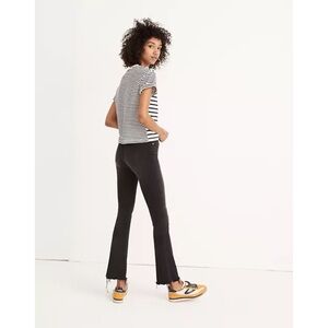 Madewell Cali Demi-Boot Jeans in Berkeley Black: Chewed-Hem Edition Size 36